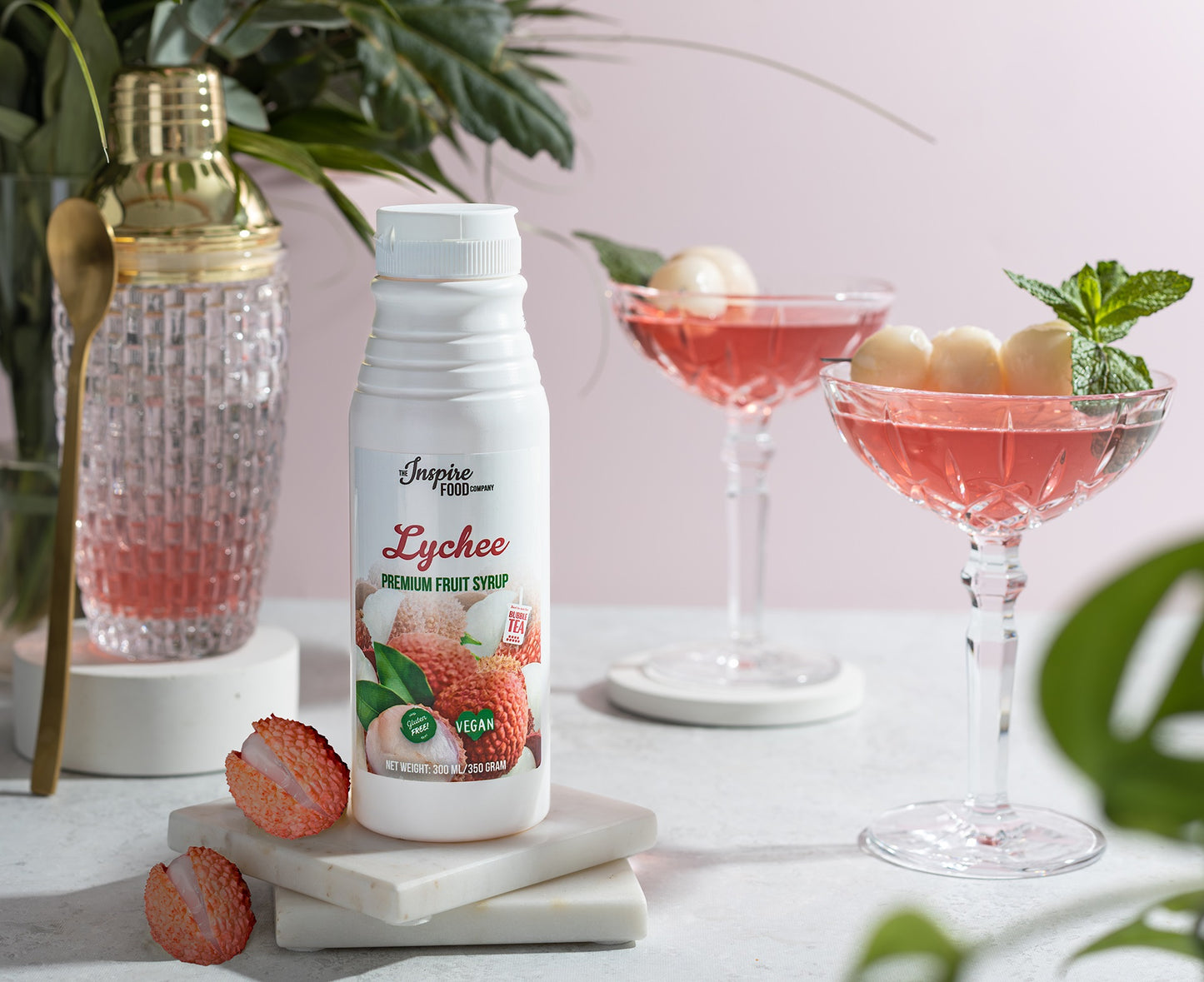 Litschi Fruchtsirup - mit künstlichen Farbstoffen