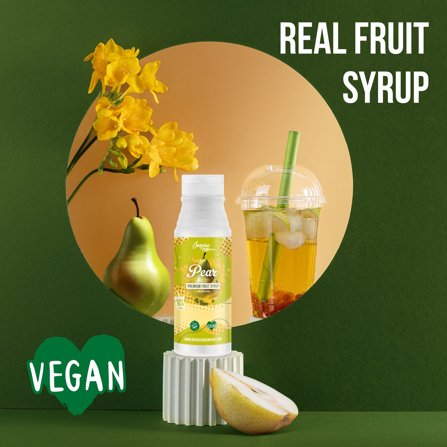 Sirop de Fruits Poire Premium (sans colorants)