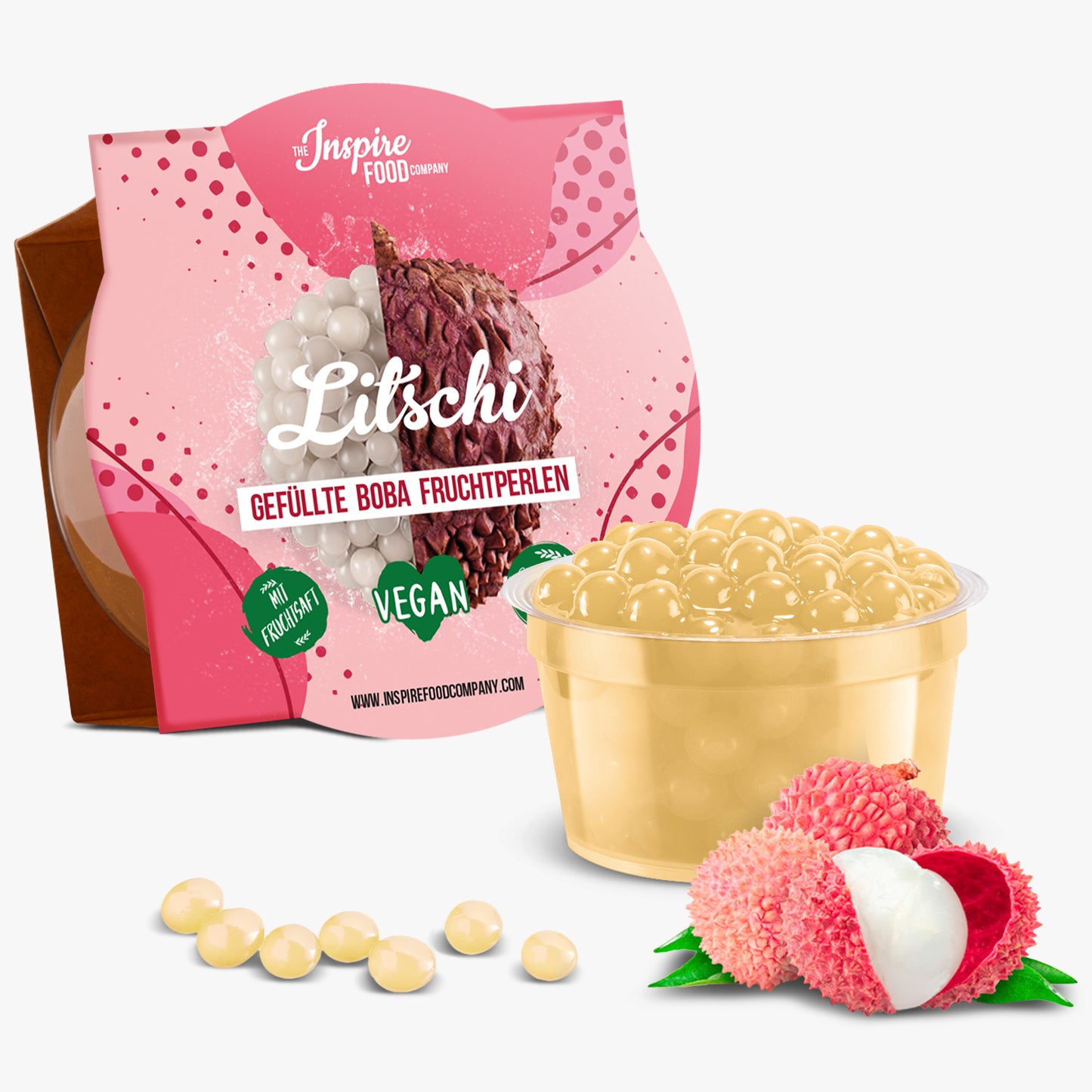 Lychee Popping Boba - Fruit Pearls