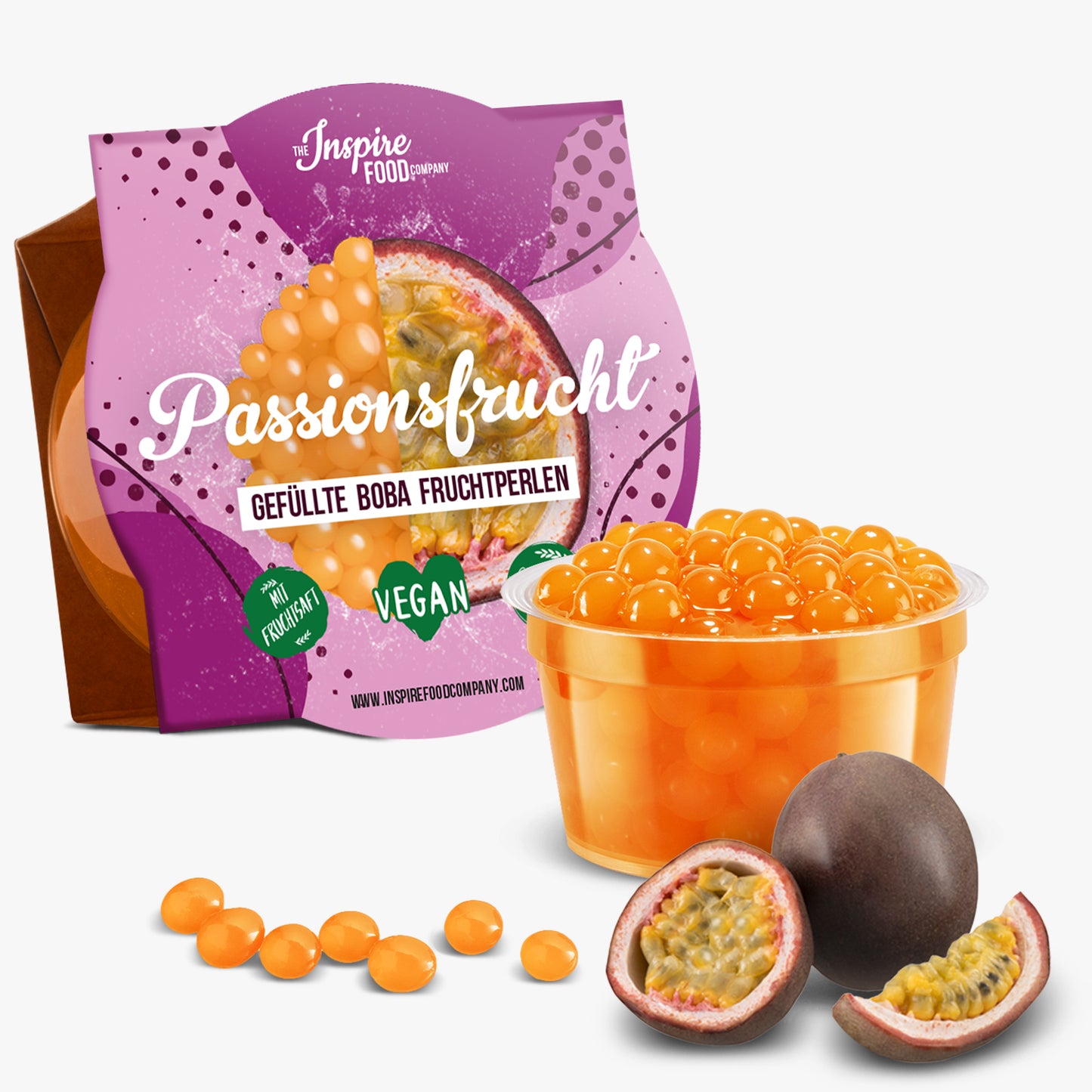 Boba de Fruta de la Pasión - Perlas de Fruta