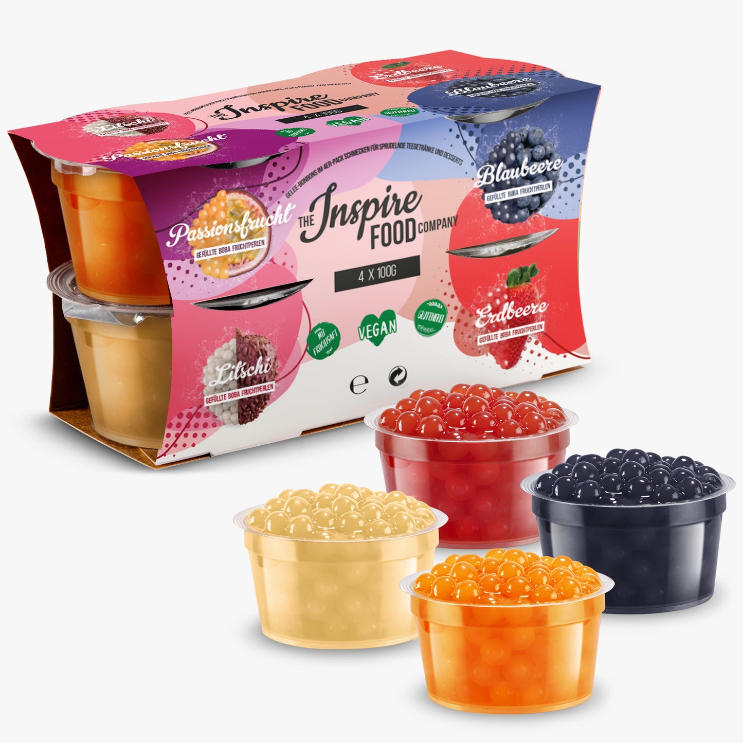 Fruitparels 4 Pack Mix - 100 g Bekers