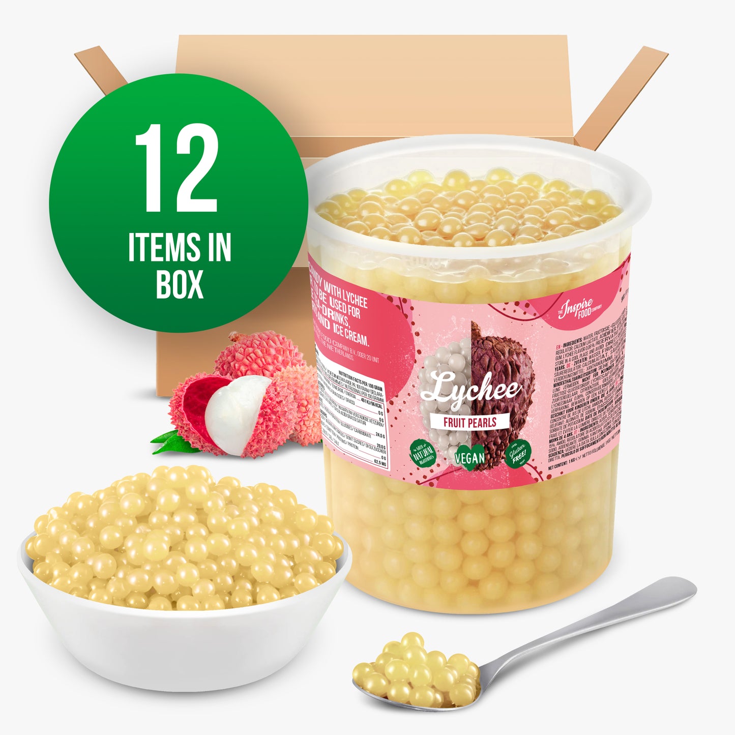 Lychee Popping Boba - Fruit Pearls