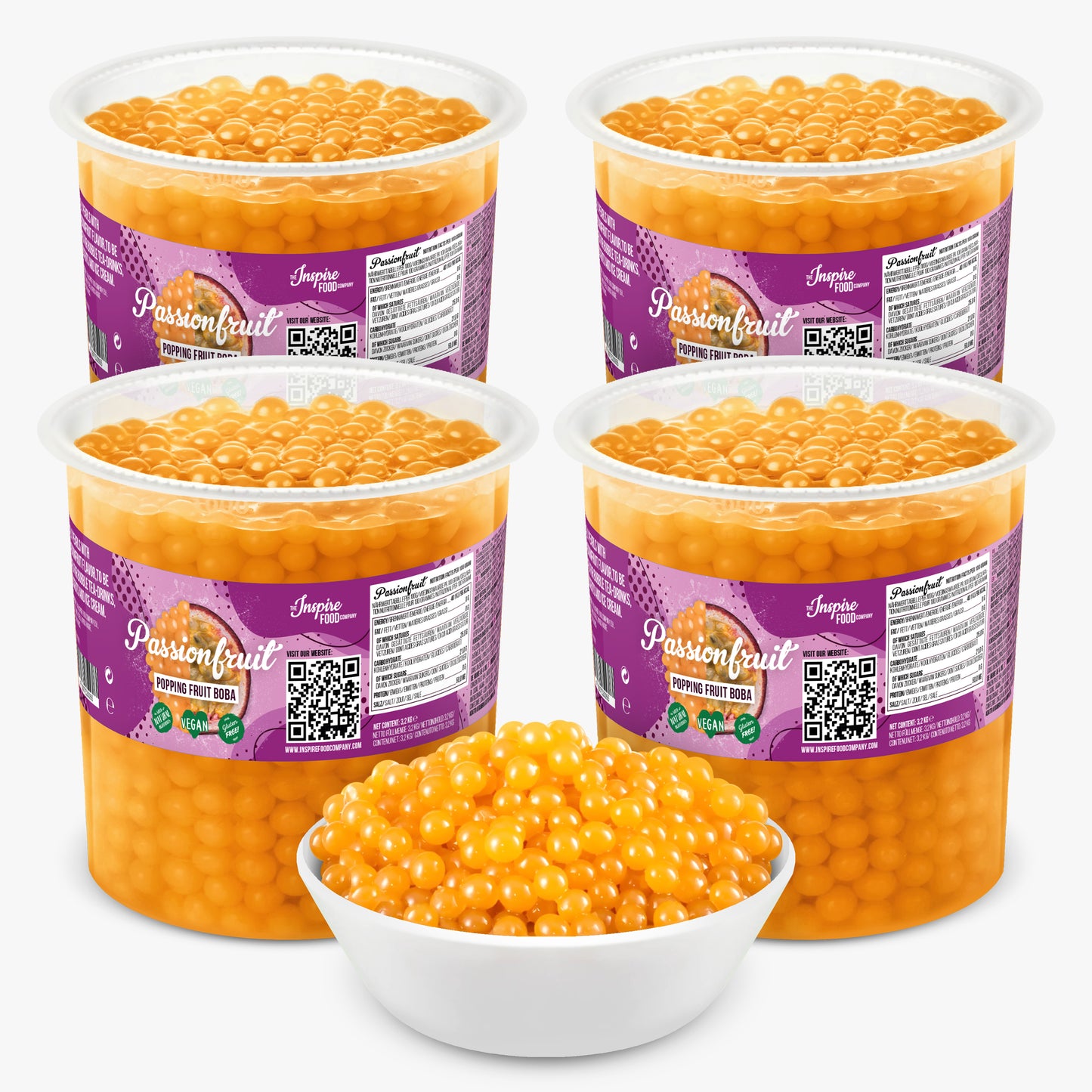 Boba de Fruta de la Pasión - Perlas de Fruta