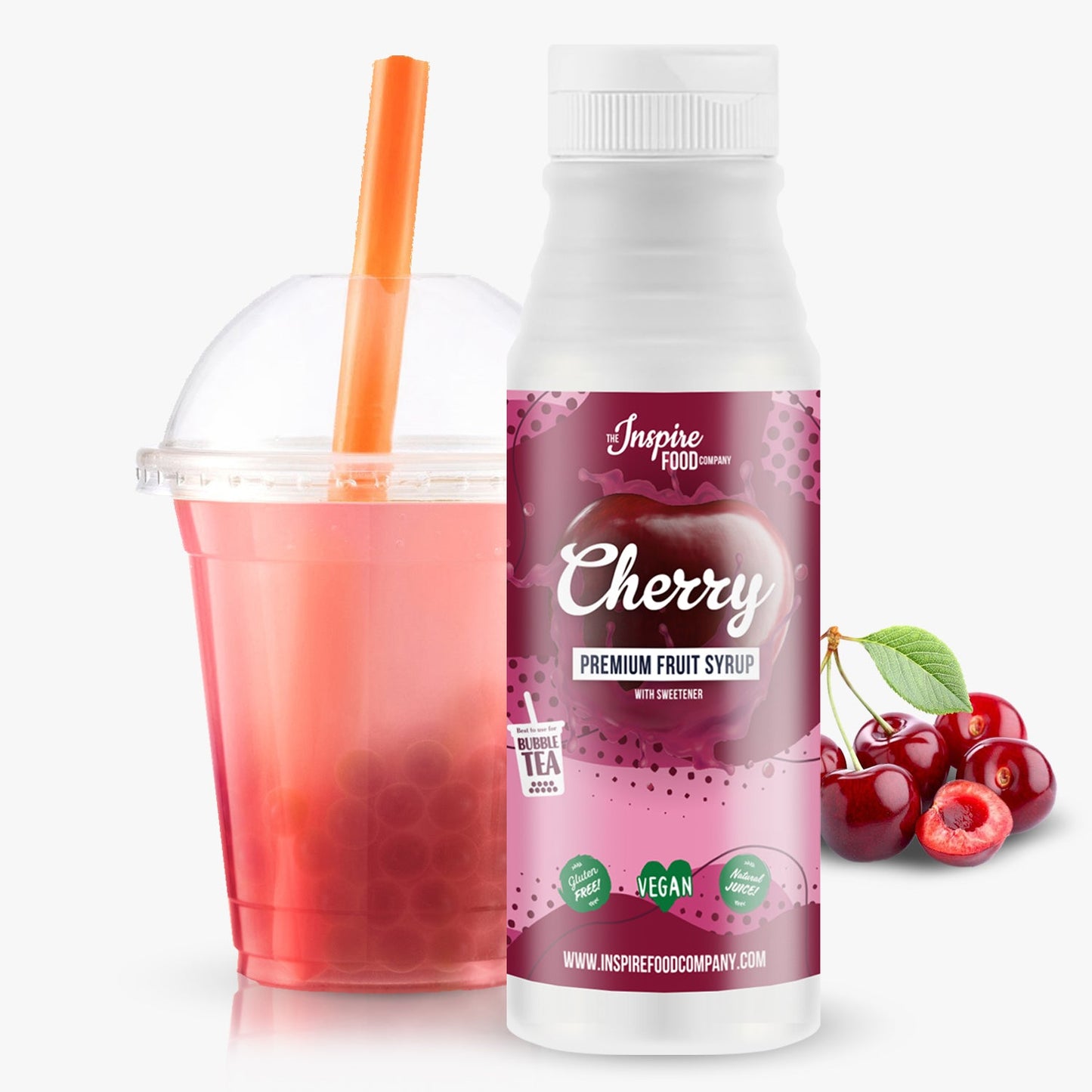 Sirop de cerise – Coloration naturelle – DATE COURTE