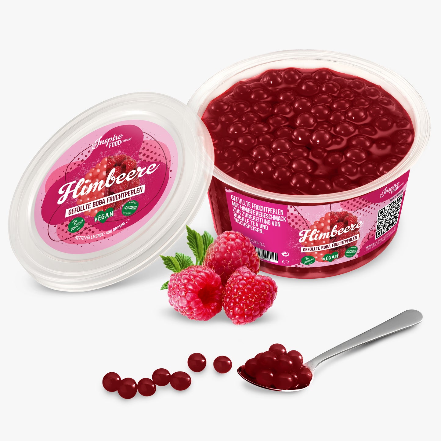 Raspberry Popping Boba - Fruit Pearls