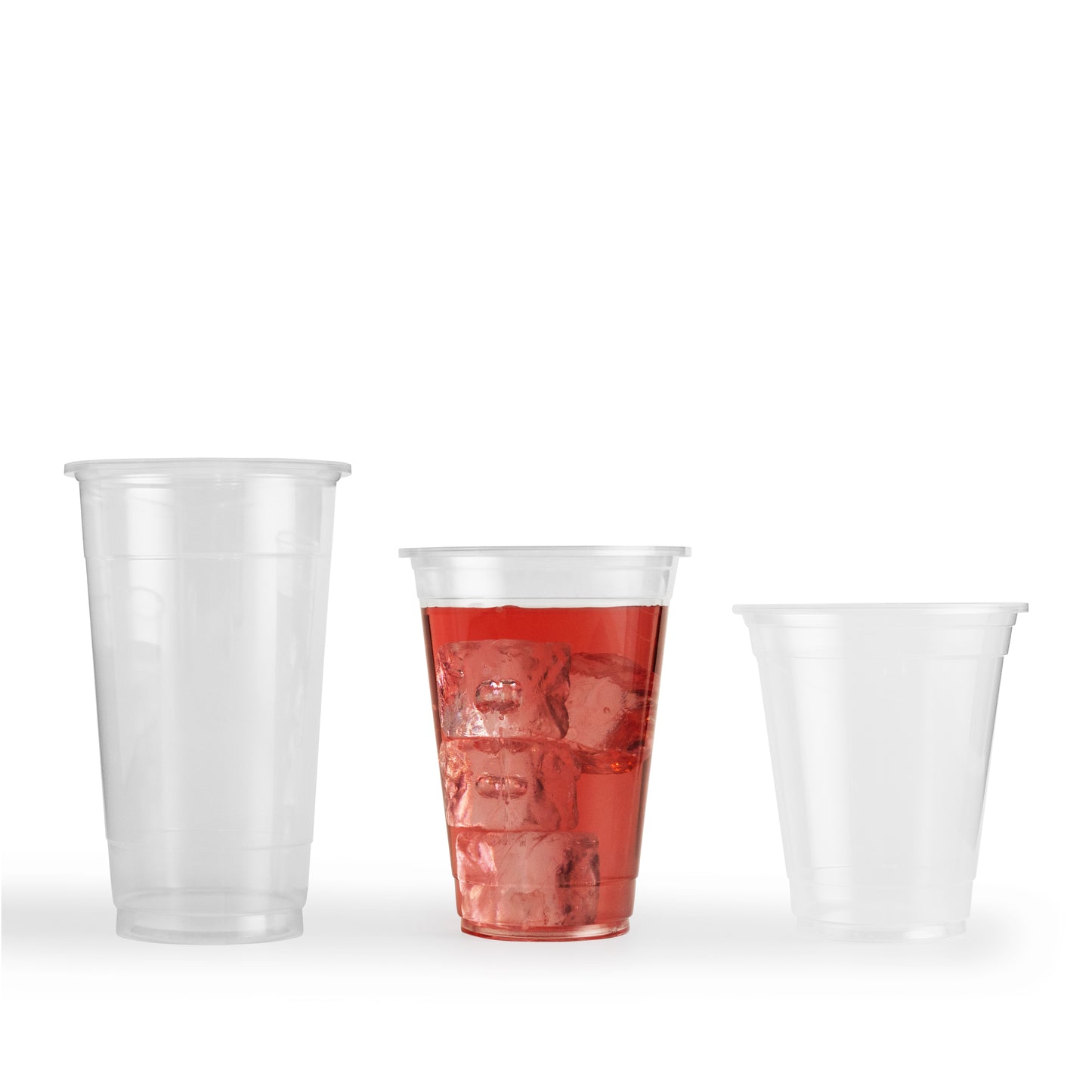 PP - Gobelets en plastique 490ml transparents