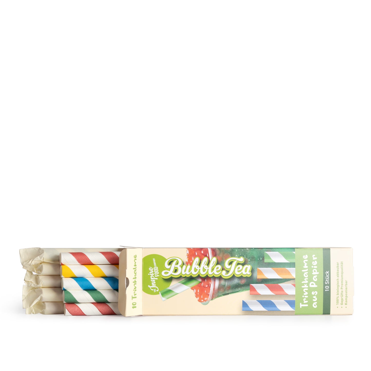 Cannucce di carta multicolore incartate singolarmente
