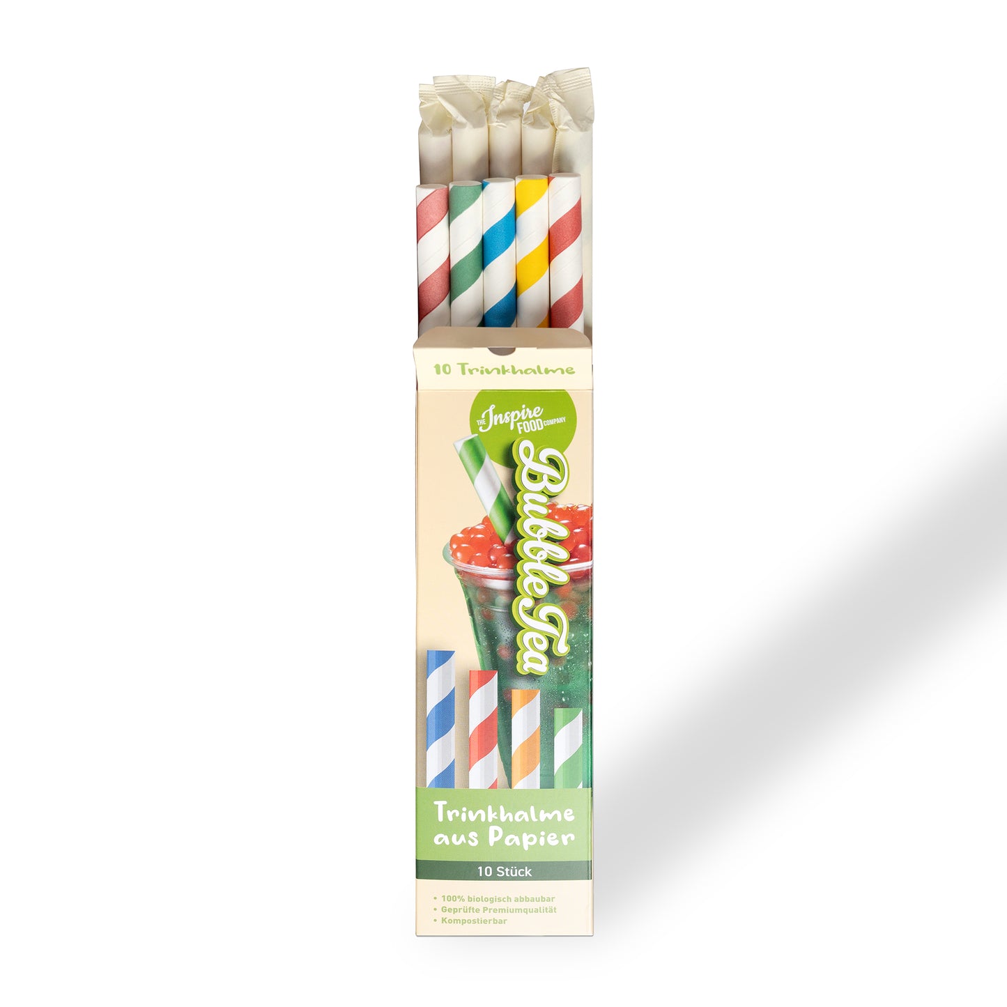 Cannucce di carta multicolore incartate singolarmente