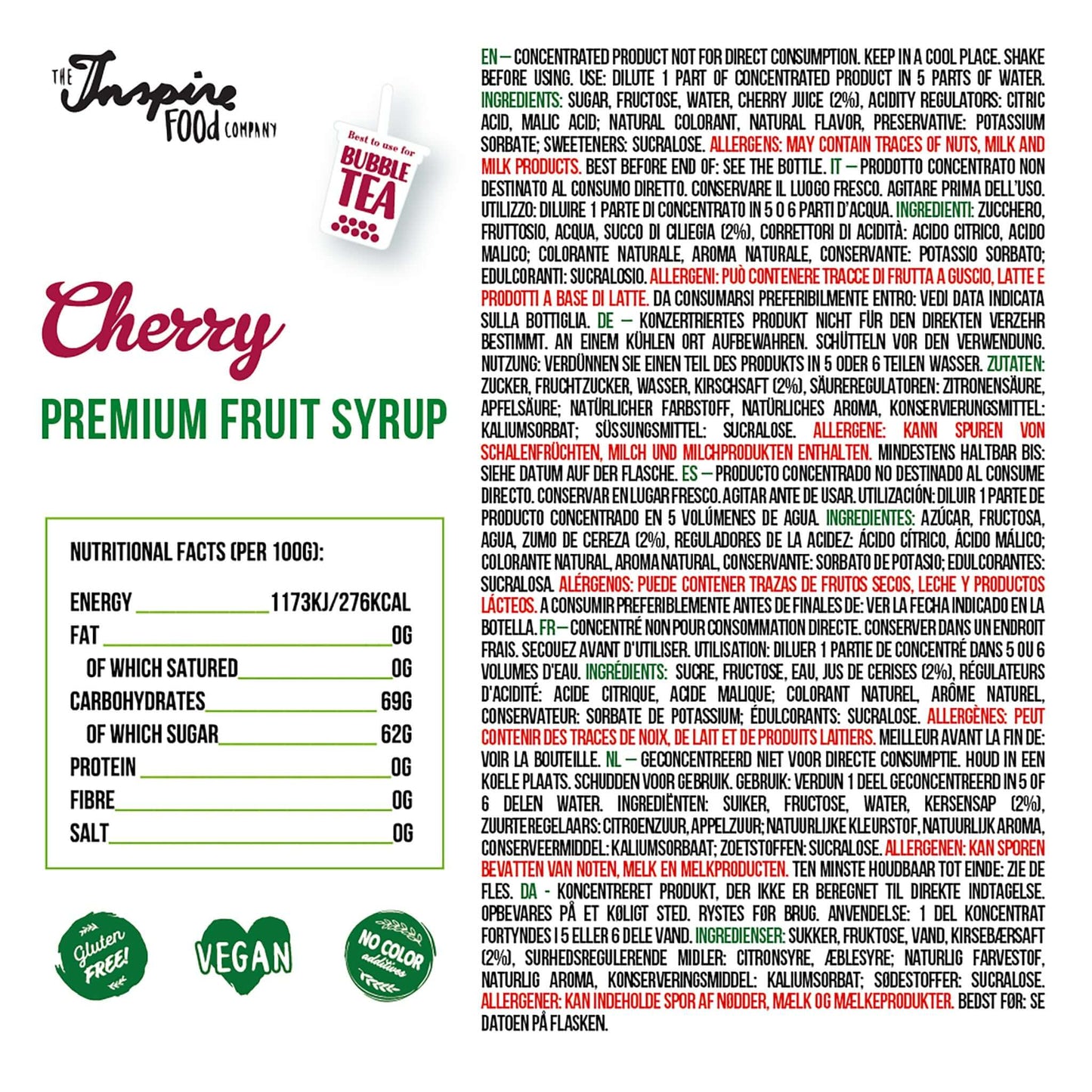 Cherry fruit syrup