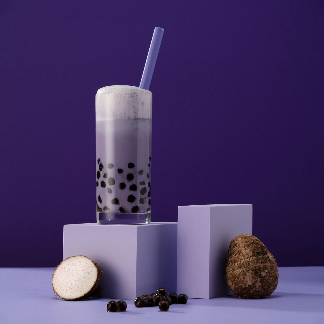 How to Make a Taro Milk Bubble Tea