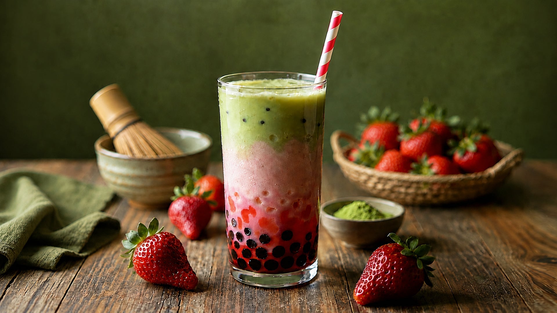 Strawberry Matcha Bubble Tea: The Viral Drink