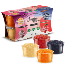 Load image into Gallery viewer, Fruit Pearls 4 Pack Mix - 100 g Cups
