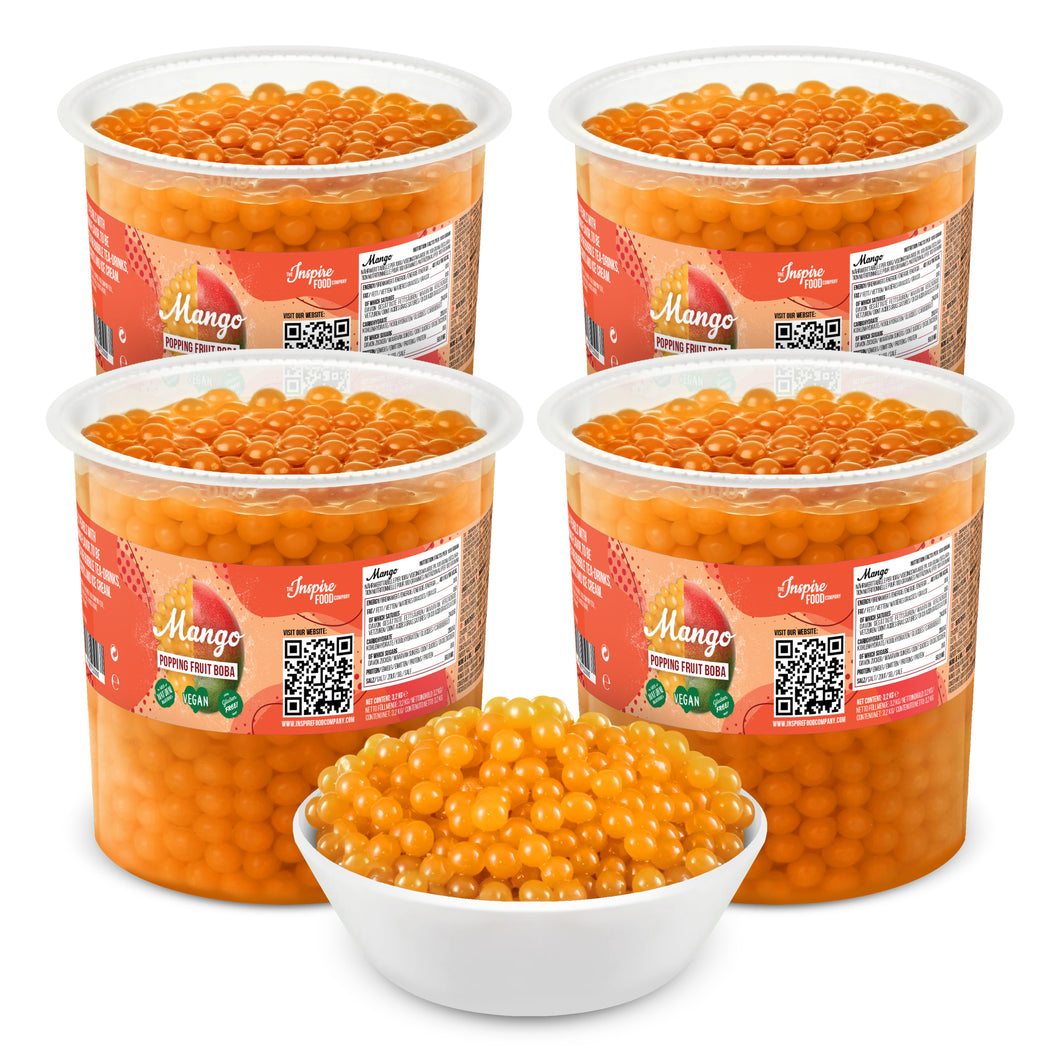 Mango Popping Boba - Fruchtperlen - Produkt für USA-Markt