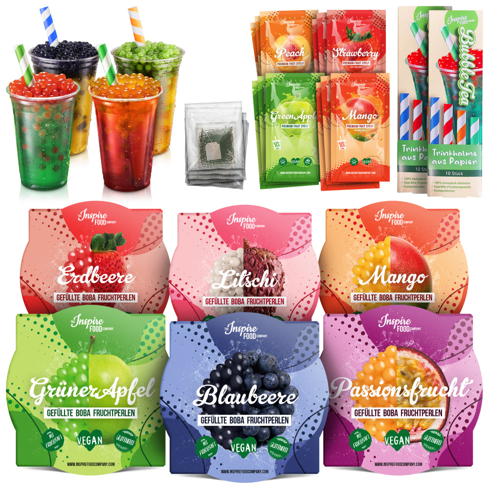 Inspire Set – Colección Exclusiva de Bubble Tea con 4 Sabores