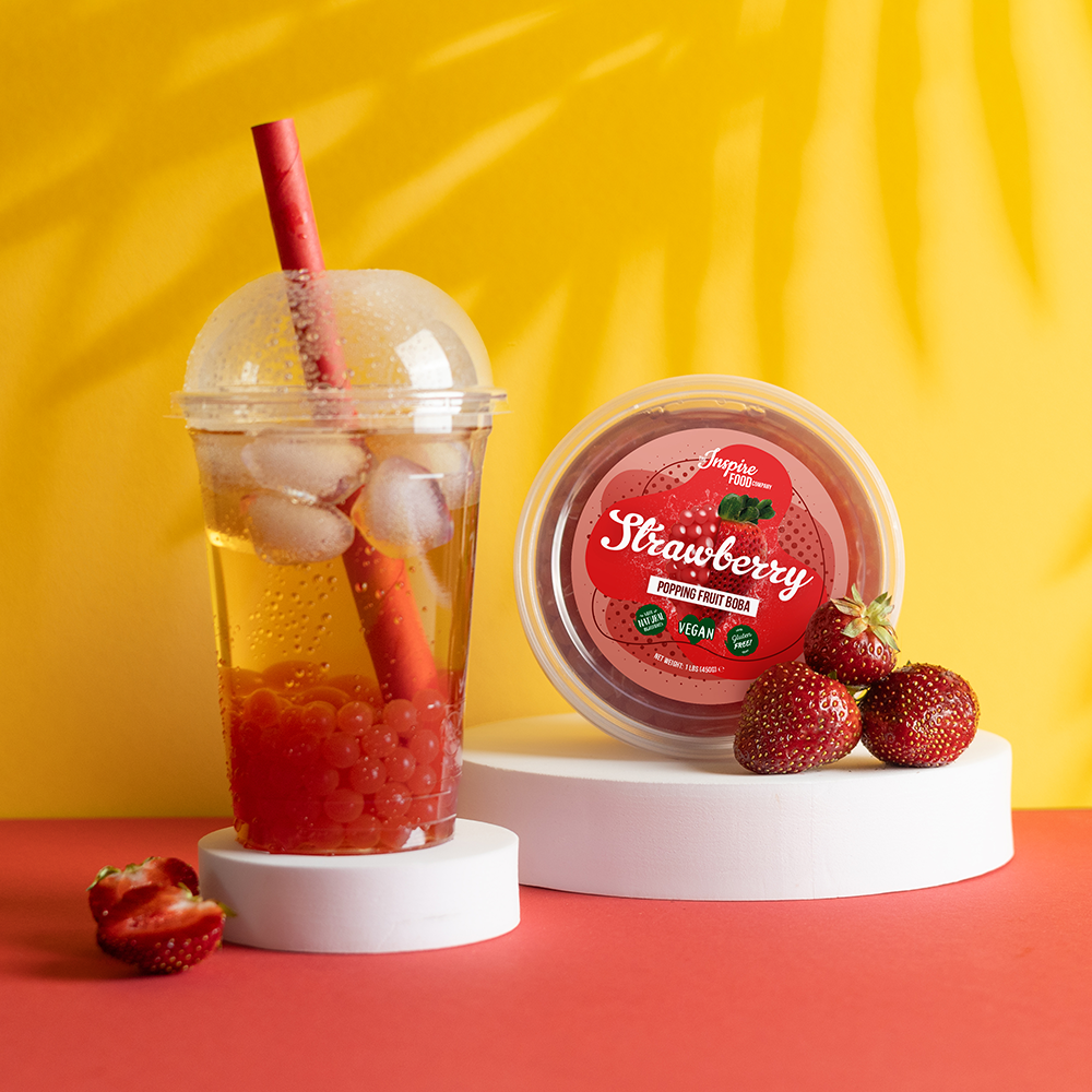 Erdbeer Popping Boba - Fruchtperlen