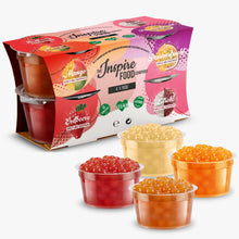 Load image into Gallery viewer, Fruit Pearls 4 Pack Mix - 100 g Cups
