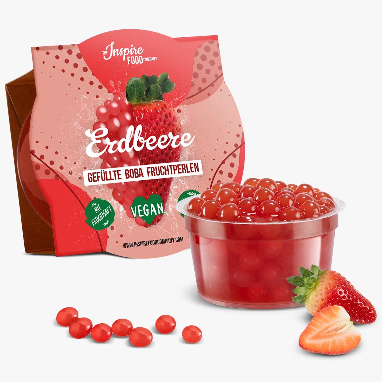 Strawberry Popping Boba - Fruit Pearls