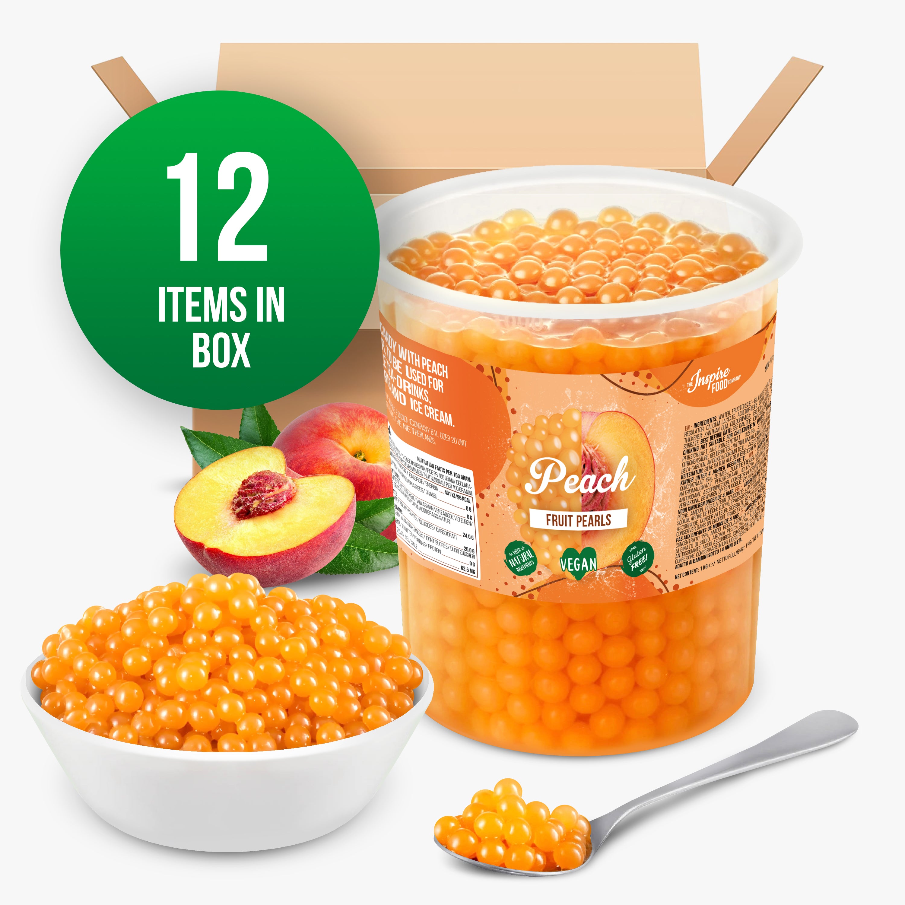 Pfirsich Popping Boba - Fruchtperlen