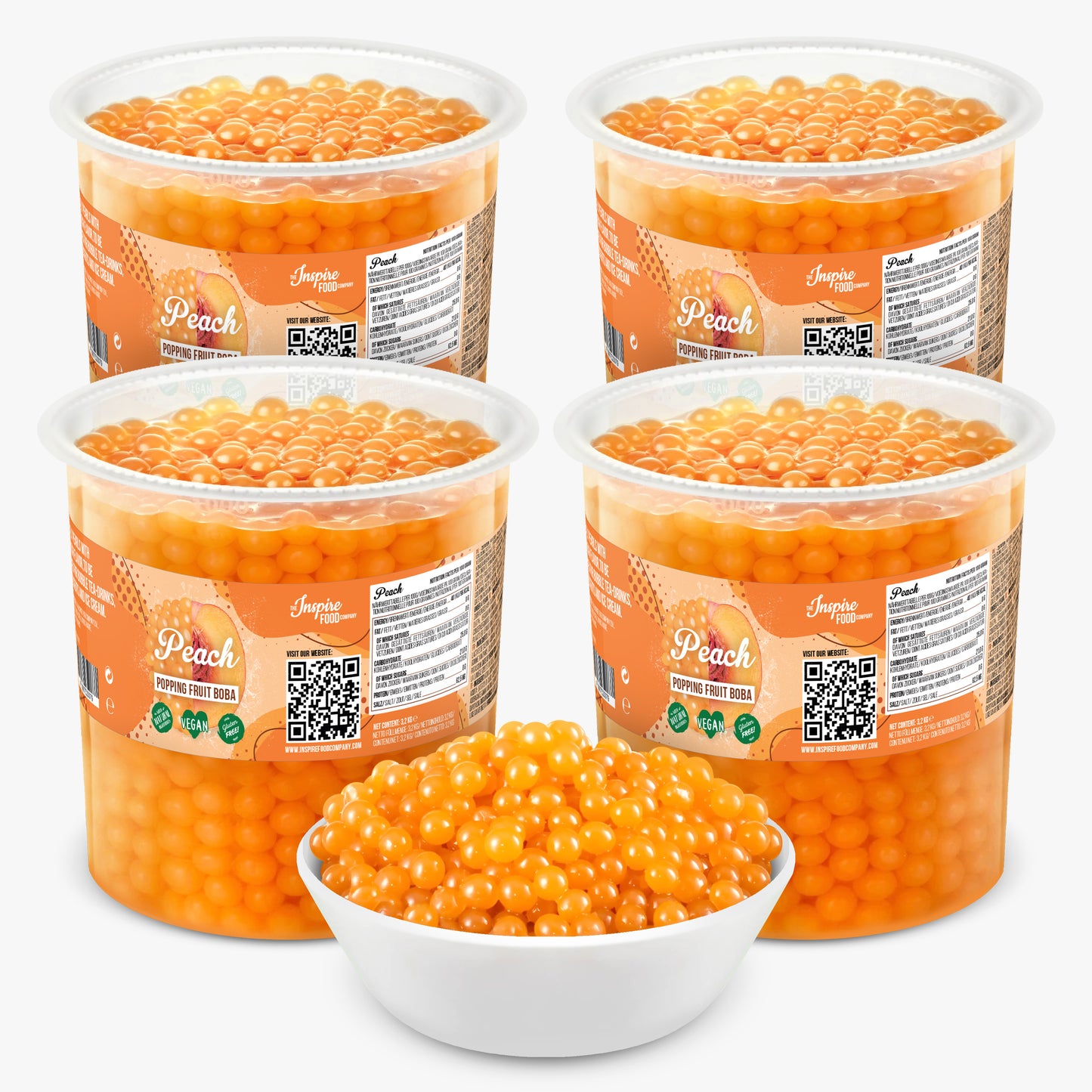 Pfirsich Popping Boba - Fruchtperlen