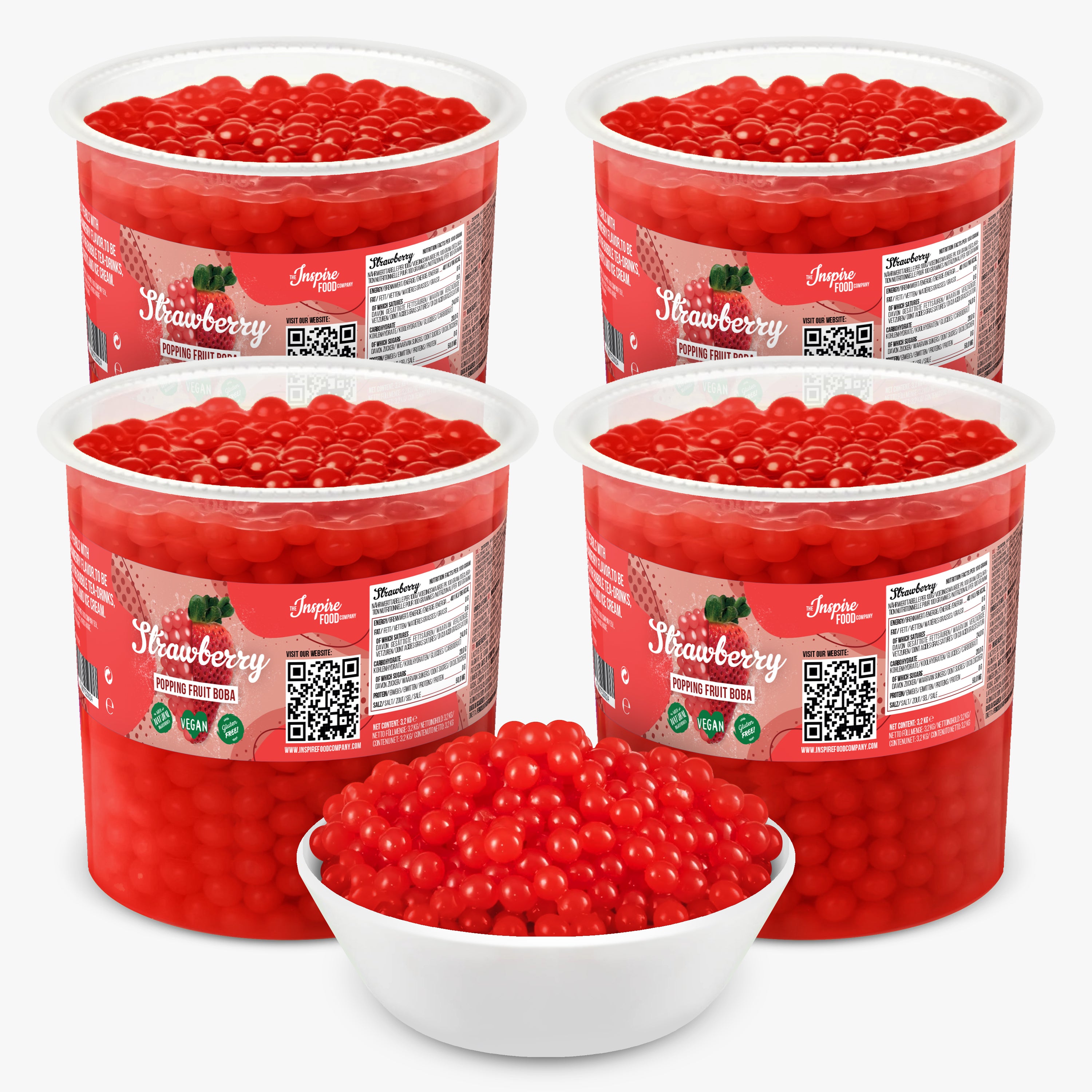 Strawberry Popping Boba - Fruit Pearls