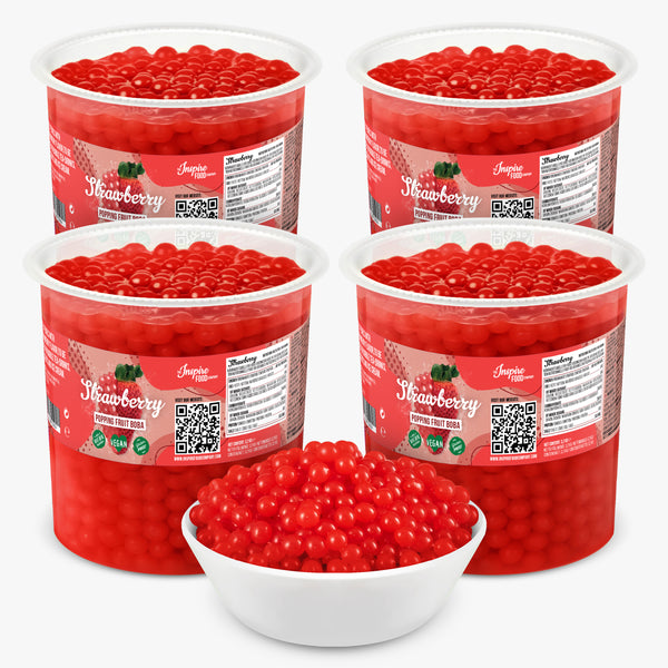Aardbei Popping Boba - Fruitparels - KORTE HOUDBAARHEID