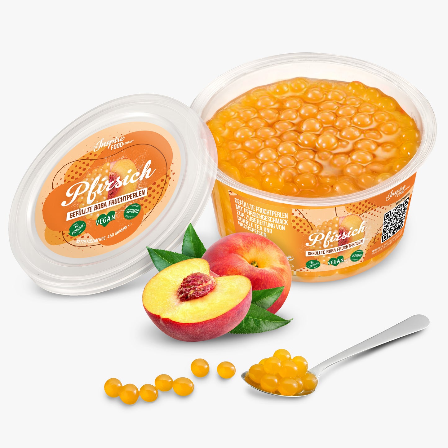 Pfirsich Popping Boba - Fruchtperlen